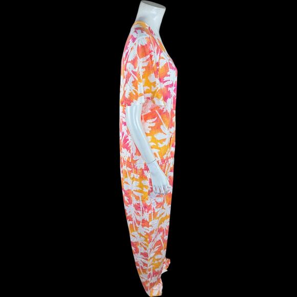 Candace Cameron Bure Sunkissed Regular Jumpsuit Apricot Palm 3X NWOT Stretch - Picture 8 of 14